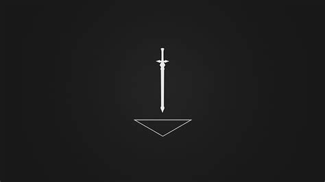 HD wallpaper: anime, black, sword, minimalism, white | Wallpaper Flare