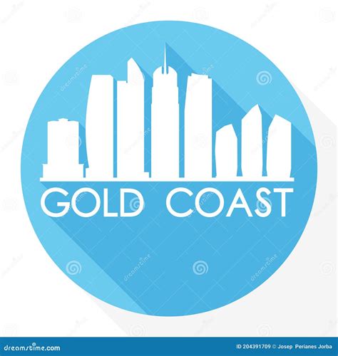 Gold Coast Surfers Paradise Skyline Cartoon Vector | CartoonDealer.com ...