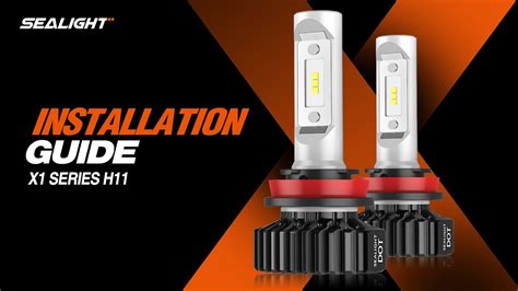 How to Install H11 and 9005 LED Headlight Bulbs - SEALIGHT X1 Series - YouTube