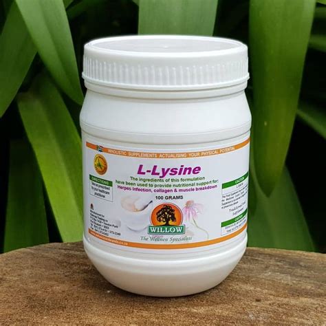 L-Lysine Powder, 100g (Willow) | Organic Choice