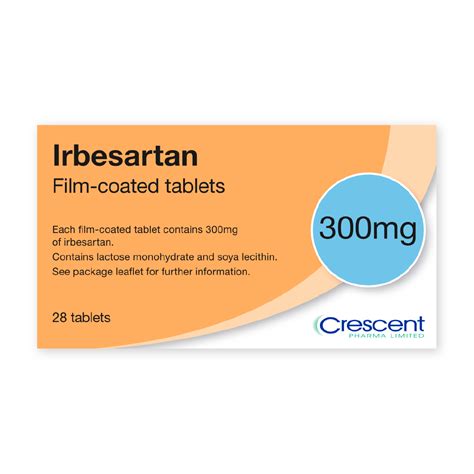 Irbesartan 300mg Film-coated Tablets – Crescent Pharma