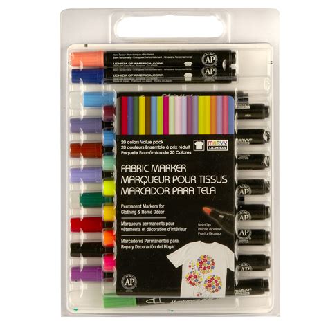 Marvy® Uchida Bold Point Fabric Markers, Value Pack