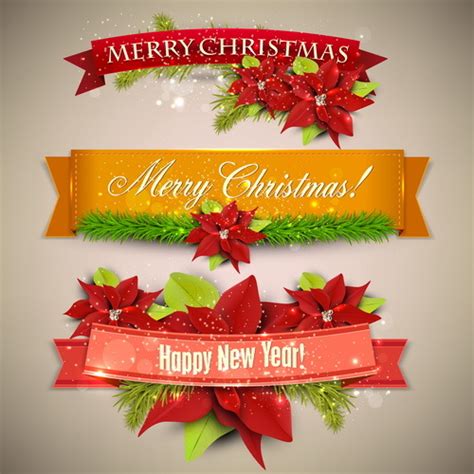 Christmas banner design vectors set 05 free download