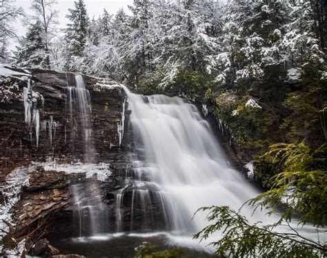 Beautiful winter shot of Muddy Creek Falls near Deep Creek Lake, MD ...