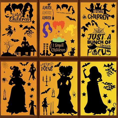 Amazon.com: Halloween Window Clings, Hocus Pocus Decor Halloween Window ...