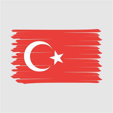 Turkey Flag Brush Design Vector Illustration 17682429 Vector Art at ...