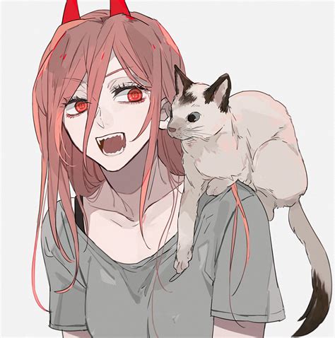 Power & Meowy (by eba on pixiv) : r/ChainsawMan