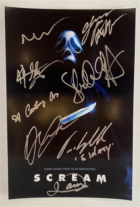 Scream 5 cast signed autographed 8×12 photo Neve Campbell