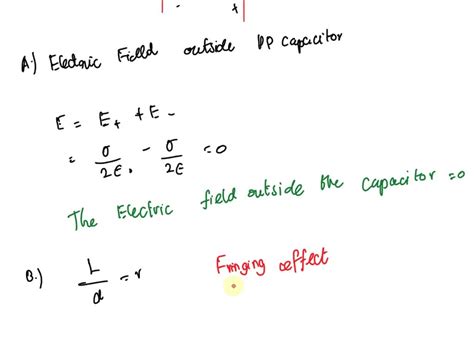 SOLVED: (c) Parallel Plate Capacitor 5. What is the field outside the capacitor plates? How does ...