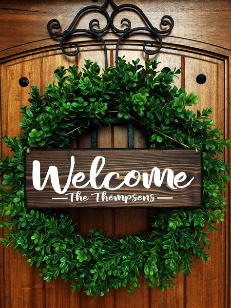 Welcome Sign Welcome Door Sign Front Door Sign