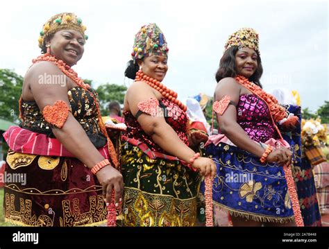 Kalabari ladies of Rivers state displaying the rich culture of Nigeria during the National ...