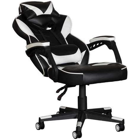 White and Black Gaming Chair | YG1000B1-W | | AFW.com