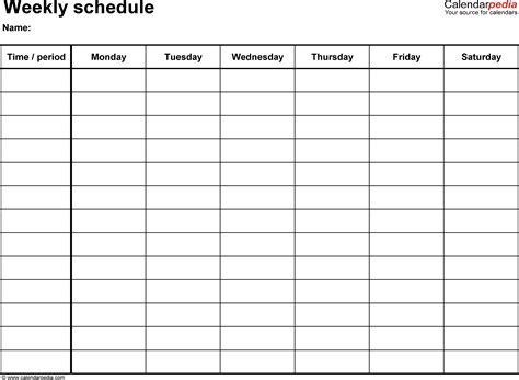 Rota Spreadsheet Template With Free Weekly Schedule Templates For Excel 18 Templates Rota ...