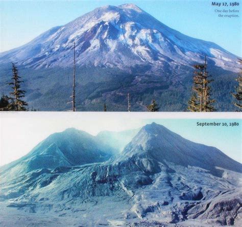 Mount St. Helens Before and After May 18th 1980 Eruption - 9buz