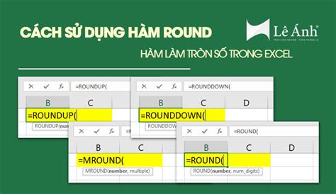 Cách Sử Dụng Hàm Round - Hàm Làm Tròn Số Trong Excel