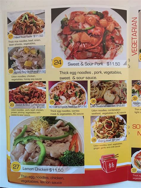 Menu at Magic Noodle restaurant, South Tamworth