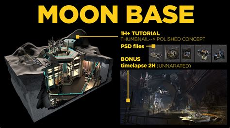 ArtStation - Moon Base Concept Tutorial by Sebastian Luca