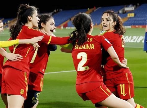 Premium AI Image | Spain's women's national football team victory