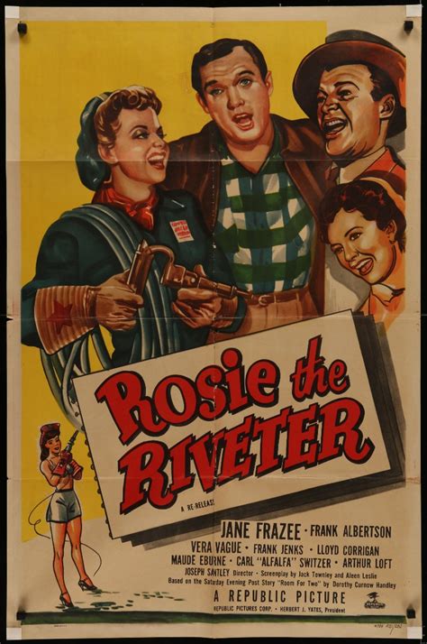 Rosie The Riveter Original One Sheet Movie Poster- 1951: (1951 ...