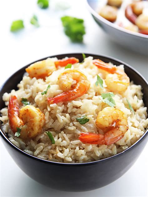 Coconut Brown Rice with Curried Shrimp » LeelaLicious