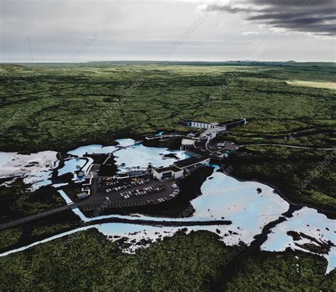 Aerial view of Blue Lagoon, Iceland - Stock Image - F039/5220 - Science Photo Library