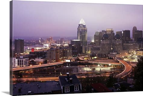 Ohio, Cincinnati skyline at dawn Wall Art, Canvas Prints, Framed Prints ...