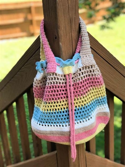 15 Free Crochet Drawstring Bag Patterns - Crochet Me