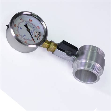 In-Line Pressure Test Gauge 1 ½"/38mm BSP male-male