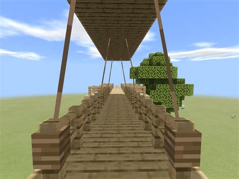 Not the best, but I thought this rope bridge I made was cool. : Minecraft