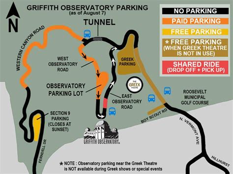 Griffith park parking map - Map of griffith park parking (California - USA)