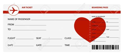 Printable Blank Plane Ticket