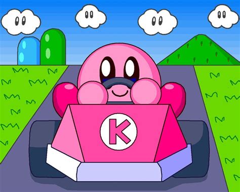 Kirby in Mario Kart (Remake) by cuddlesnam | Kirby, Mario kart, Mario