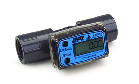 GPI Economical Inline Digital turbine flow meter 1 1/2" BSP | Economical PVC Flow Turbines