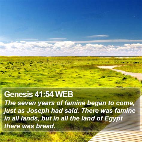 Genesis 41:54 WEB Scriptures Images