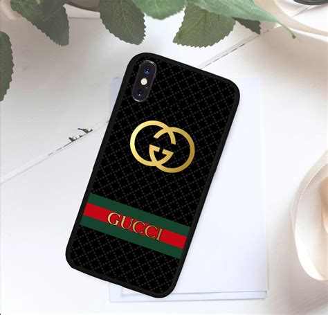 Gucci Black Logo Case for iPhone 5 5s 6 6s 7 8 Plus X Samsung S Note ...