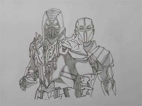 Noob Saibot from MK11, drawn by me. : r/MortalKombat