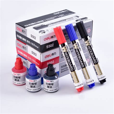 Erasable Whiteboard Marker Pen 3 pcs Whiteboard + 1 bottle ink set ...