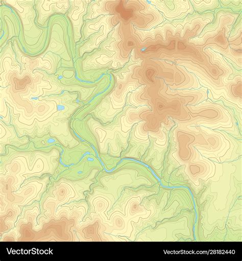 Colored topographic map Royalty Free Vector Image