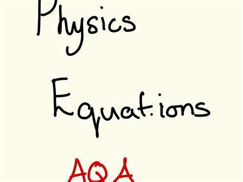 GCSE (1-9) Physics AQA equations - complete with units | Teaching Resources