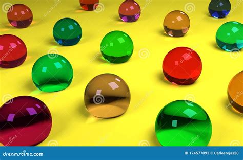 3D Illustration of Glass Spheres Concept Stock Illustration - Illustration of banner, pattern ...