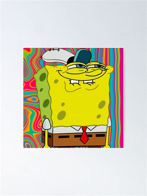 "Trippy psychedelic SpongeBob" Poster for Sale by kavianatalia | Redbubble