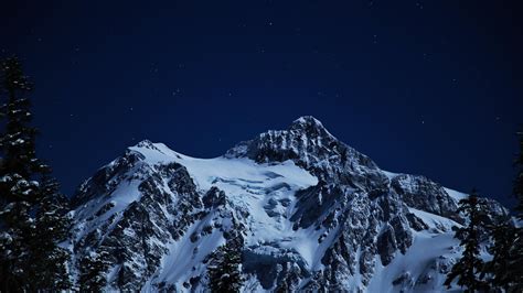 3840x2160 Snow Capped Mountains During Night Time 5k 4K ,HD 4k Wallpapers,Images,Backgrounds ...