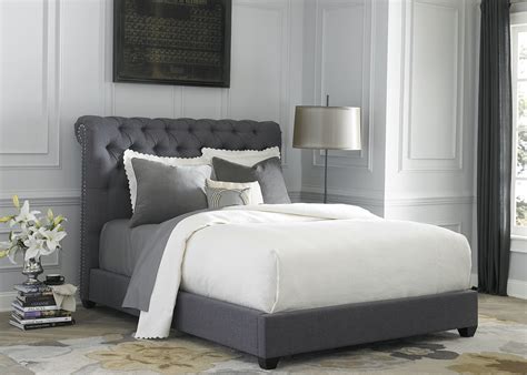 Dark Gray Upholstered King Sleigh Bed from Liberty (250-BR22HU-150 ...