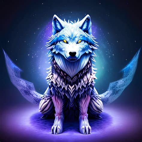 a Fenrir wolf which is composed of a star centered on his chest ...