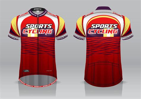 jersey design for cycling, front and back view, fancy uniform and easy to edit and print ...