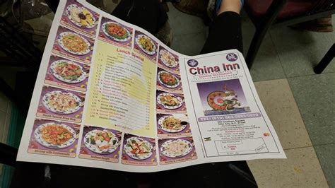 Menu at New China Inn restaurant, Siler City