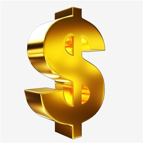 a golden dollar sign is shown on a white background, with no image to ...