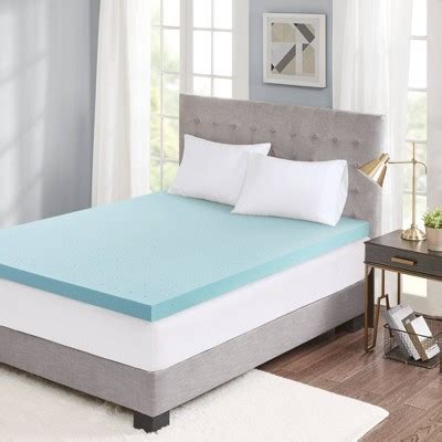 Hypoallergenic 3" Gel Memory Foam Mattress Toppers (full) White : Target