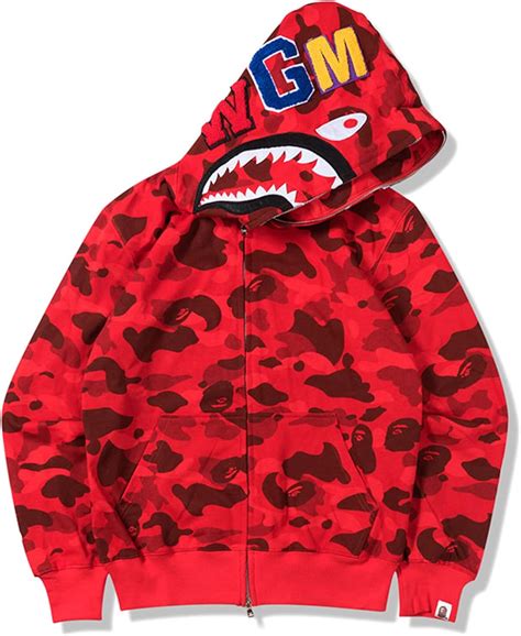 CBVANEH Herren Damen Hoodie, Bape Kapuzenpullover, Shark Camouflage Thin Hooded Zipper Tops ...