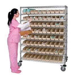 Catheter Cart with Storage Bins | Catheter Storage Unit